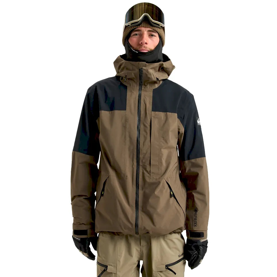 The Quiksilver Forever Stretch Gore-Tex Men's Snow Jacket 2026 in Canteen