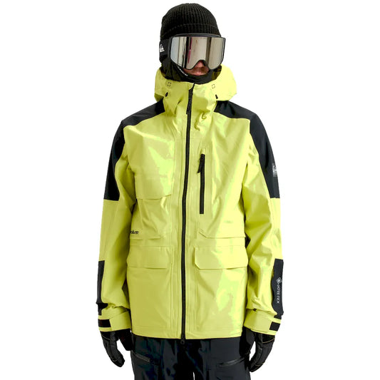 The Quiksilver Highline Pro 3L Gore-Tex Men's Snow Jacket 2026 in Yellow Plum