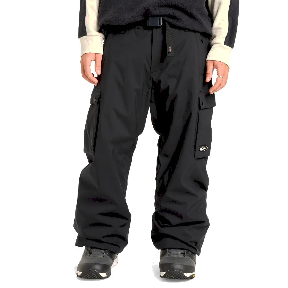 The Quiksilver Snow Down Cargo Men's Snow Pant 2026 in True Black