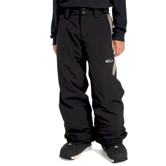The Quiksilver Snow Down Youth Snow Pant 2026 in True Black