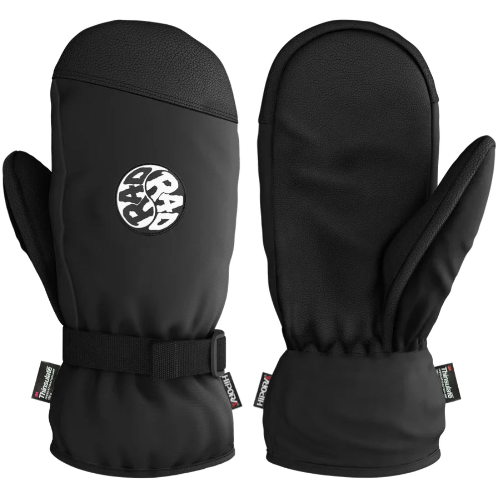 The Rad Sidehit Mittens 2023 in Black