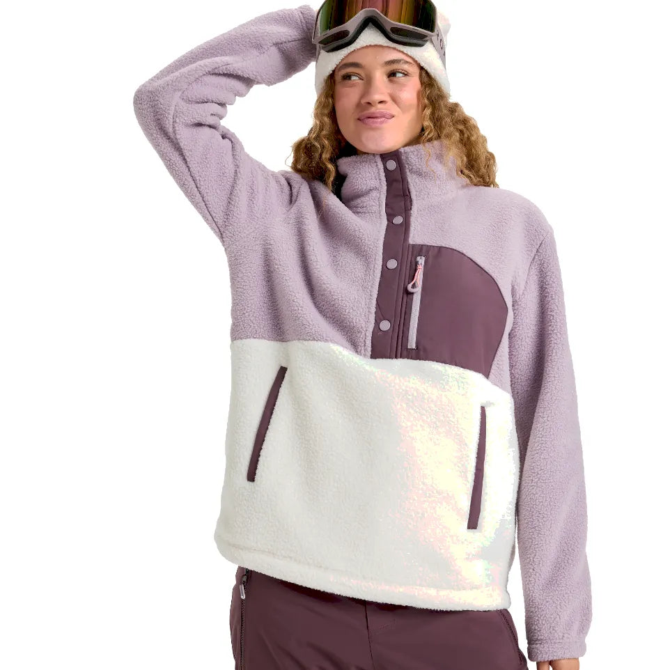 The Roxy Alabama Women's Mock Neck Half Zip Fleece Jumper 2026 in Nirvana