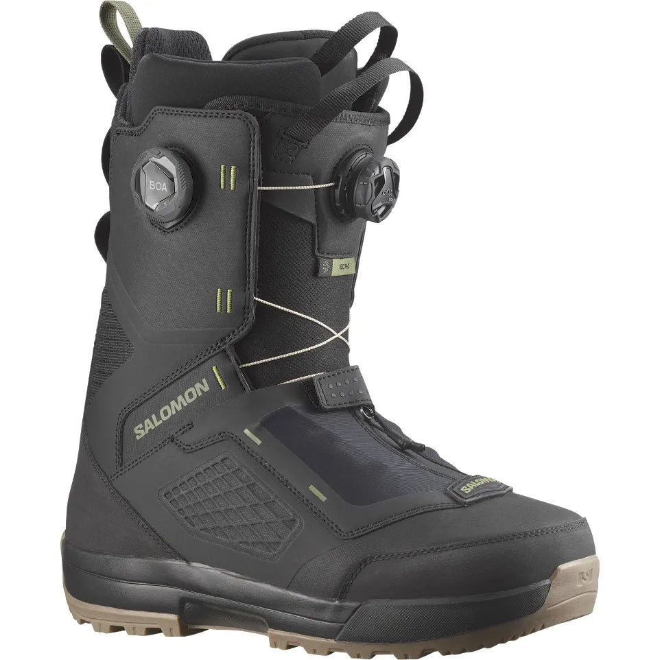 The Salomon Echo Dual Boa Men's Snowboard Boots 2026 in Black