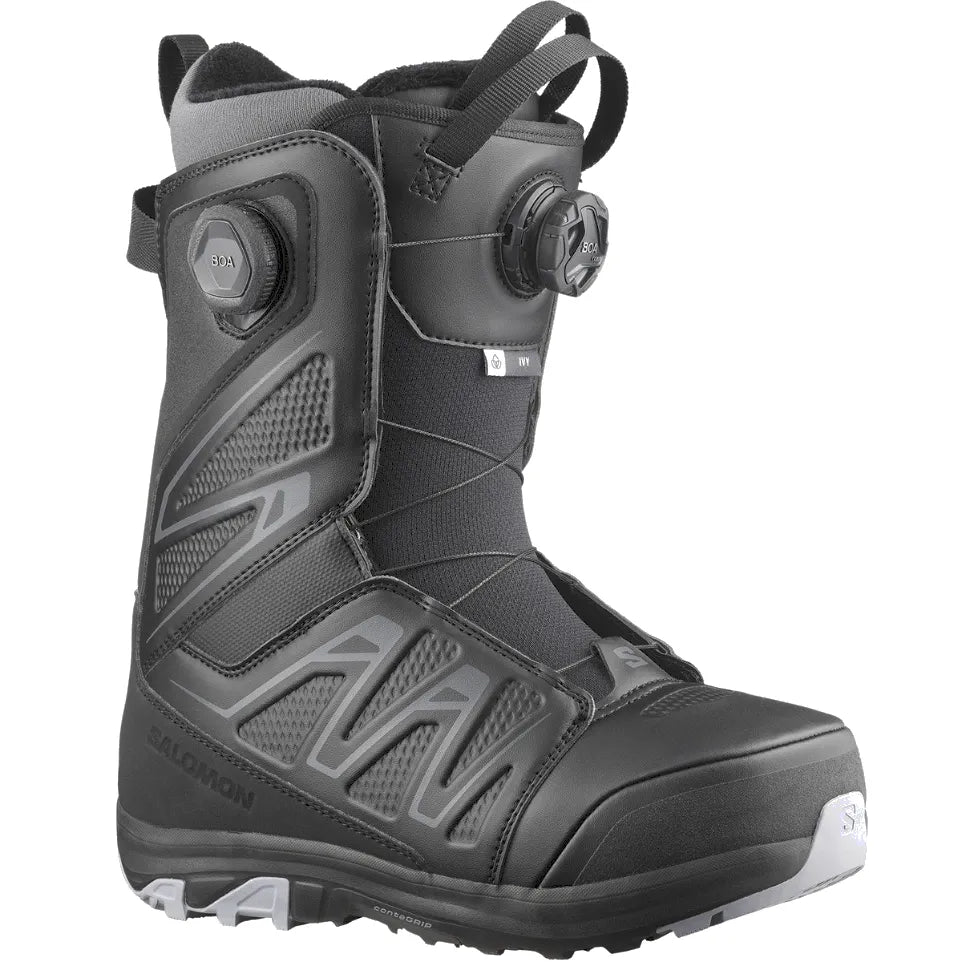 The Salomon Ivy Boa SJ Boa Women's Snowboard Boots 2026 in Black