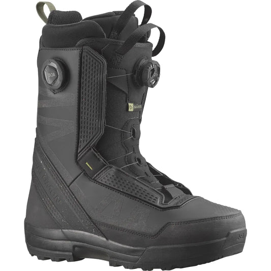 The Salomon Malamute Dual Boa Men's Snowboard Boots 2026 in Black