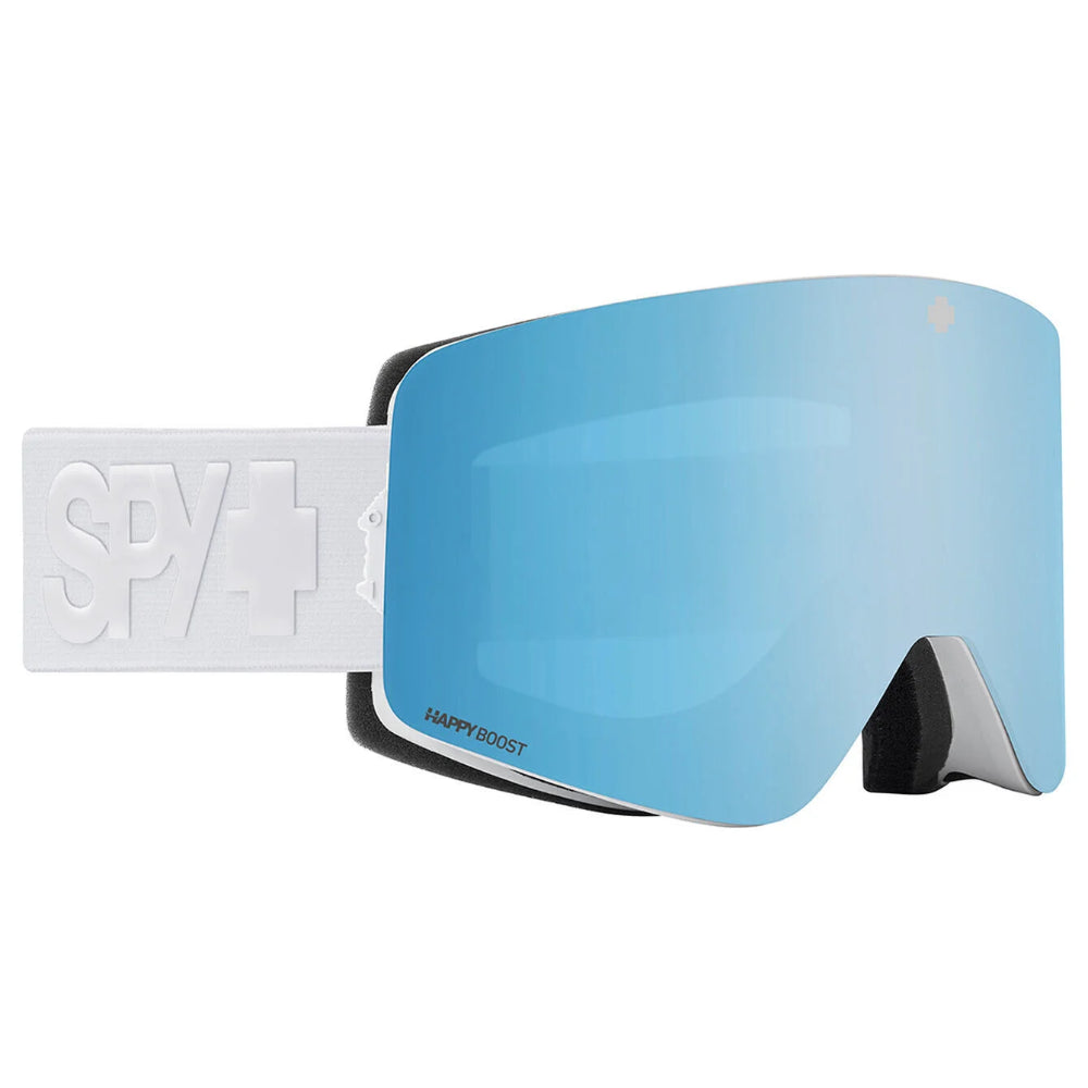 The Spy Marauder Goggles 2023 in Matte White Goggle, Bronze/Blue & LL Grey Green/Red Boost Spectra Mirror