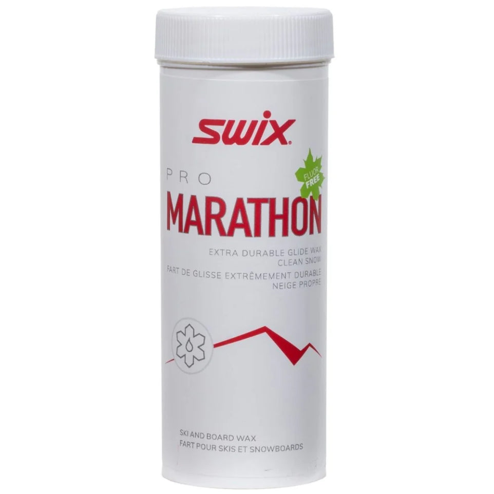 The Swix DHP4 Marathon Powder White Wax 40g