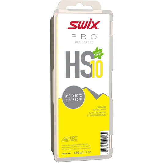 The Swix HS-10 Yellow Flouro Free Glidewax 180g