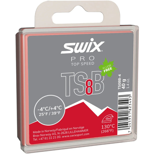 The Swix TSB-8 Black Flouro Free Glidewax 40g