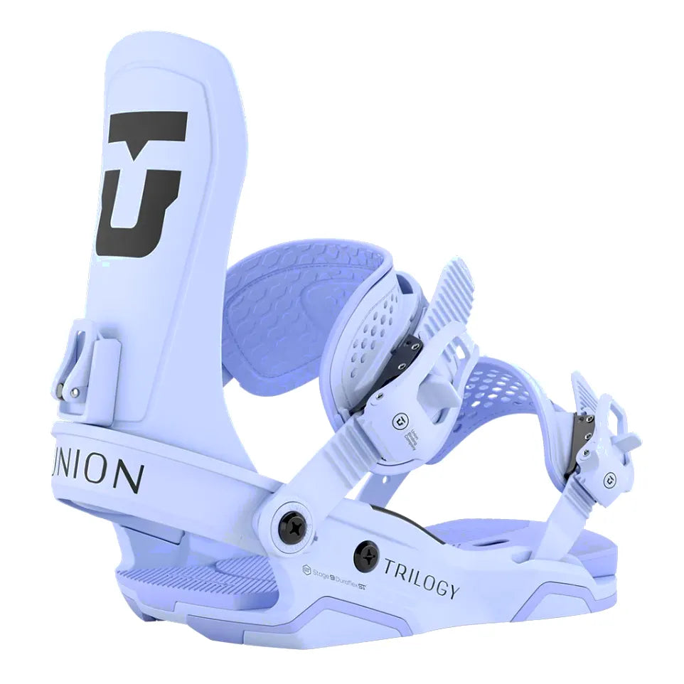 The Union Trilogy Women's Snowboard Bindings 2026 in Light Blue