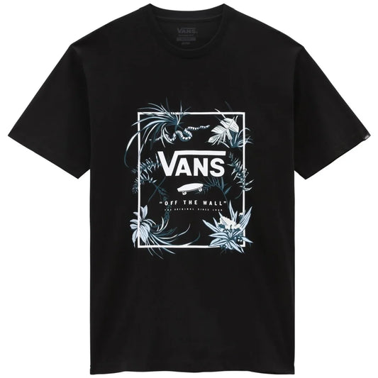 The Vans Classic Print Box T-Shirt 2022 in Black Deep Teal 
