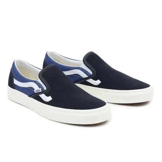 The Vans Classic Slip On Sidestripe Skate Shoe 2022 in Navy