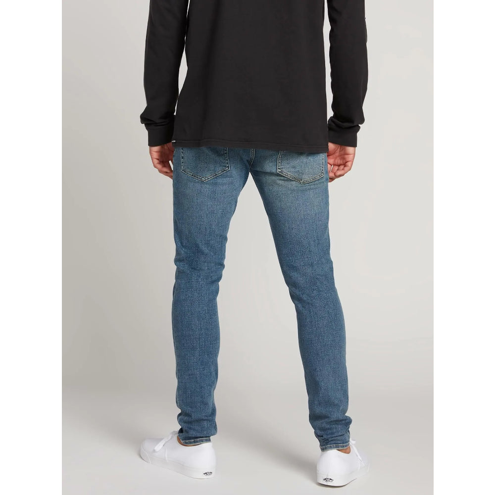 The Volcom 2x4 Tapered Denim 12" Jeans 2023 in Old Town Indigo 2