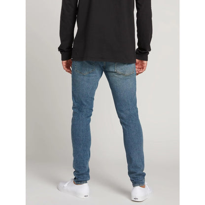 The Volcom 2x4 Tapered Denim 12" Jeans 2023 in Old Town Indigo 2