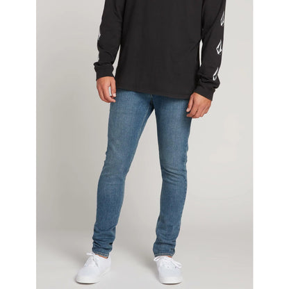 The Volcom 2x4 Tapered Denim 12" Jeans 2023 in Old Town Indigo 1