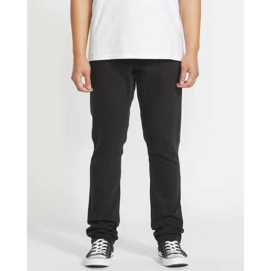 The Volcom 2x4 Tapered Jeans 2021 in Blackout 1