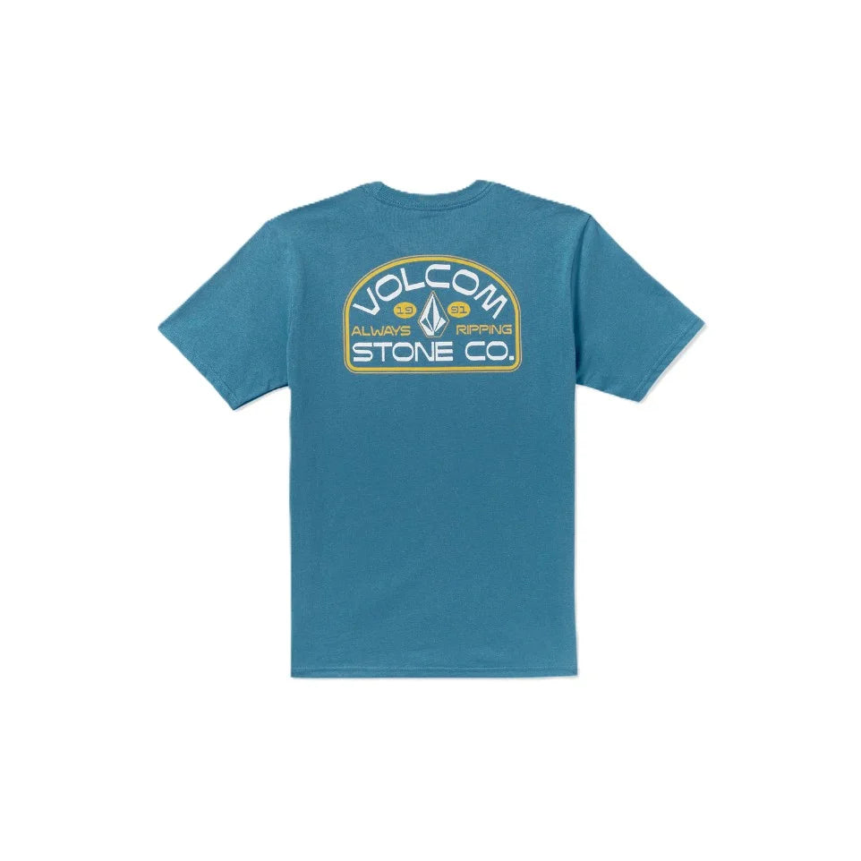 The Volcom Always Ripping Men's Short Sleeve T-Shirt in Coronet Blue