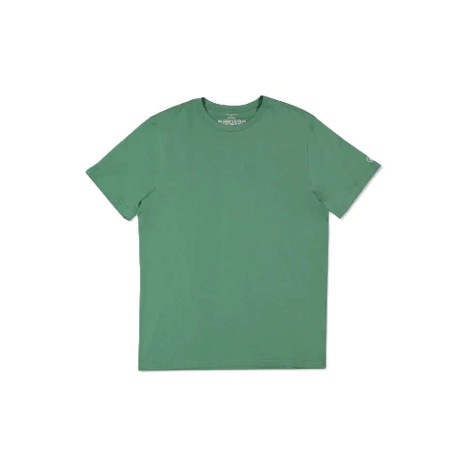 The Volcom Aus Solid Men's Short Sleeve T-Shirt in Biscay Green