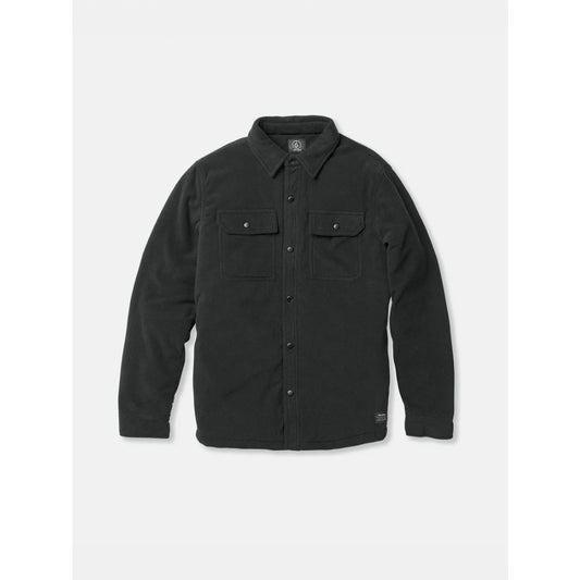 The Volcom Bowered Fleece Jacket 2024 in Black 1