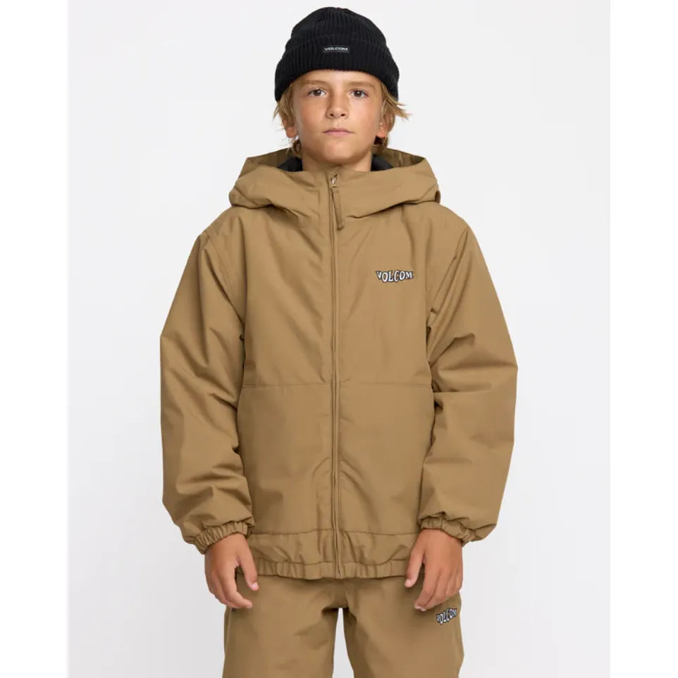 The Volcom Chaos FZ Kid's Snow Jacket 2026 in Bronze