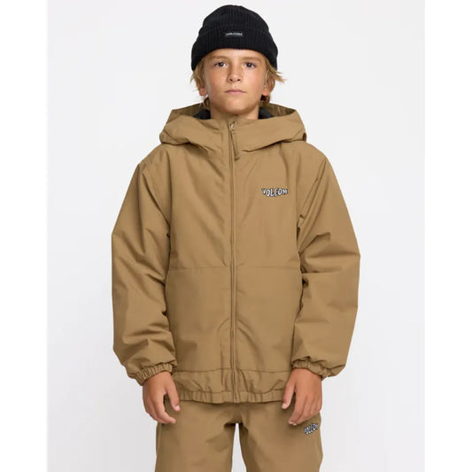 The Volcom Chaos FZ Kid's Snow Jacket 2026 in Bronze