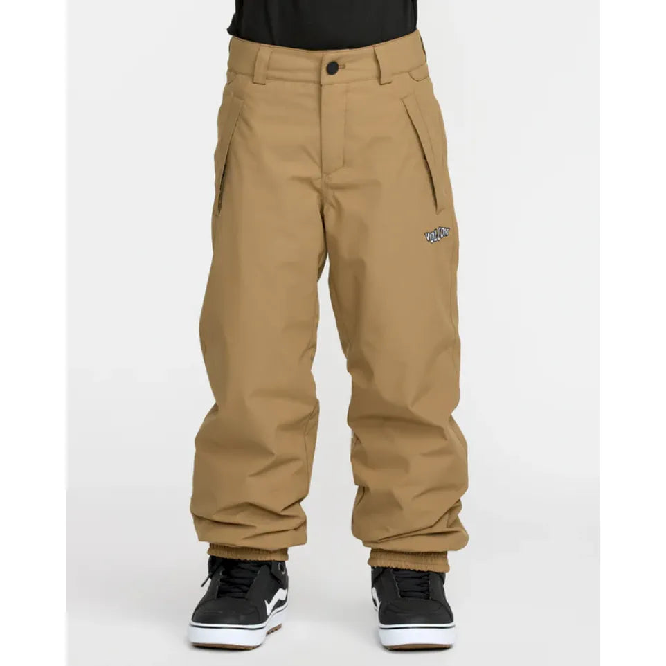 The Volcom Chaos Ins Kid's Snow Pant 2026 in Bronze