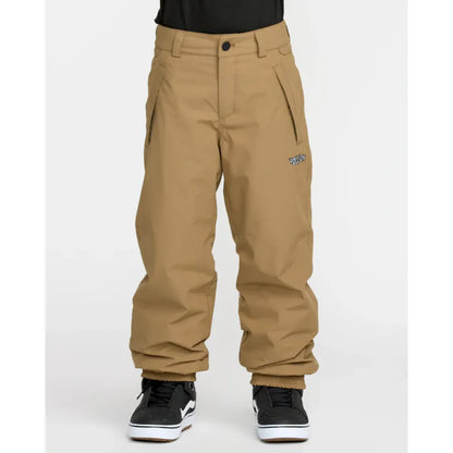 The Volcom Chaos Ins Kid's Snow Pant 2026 in Bronze