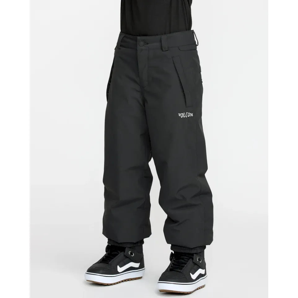 The Volcom Chaos Ins Kid's Snow Pant 2026 in Black