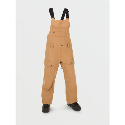 The Volcom Creston 3D Stretch Women's Bib Overall 2023 in Caramel 1
