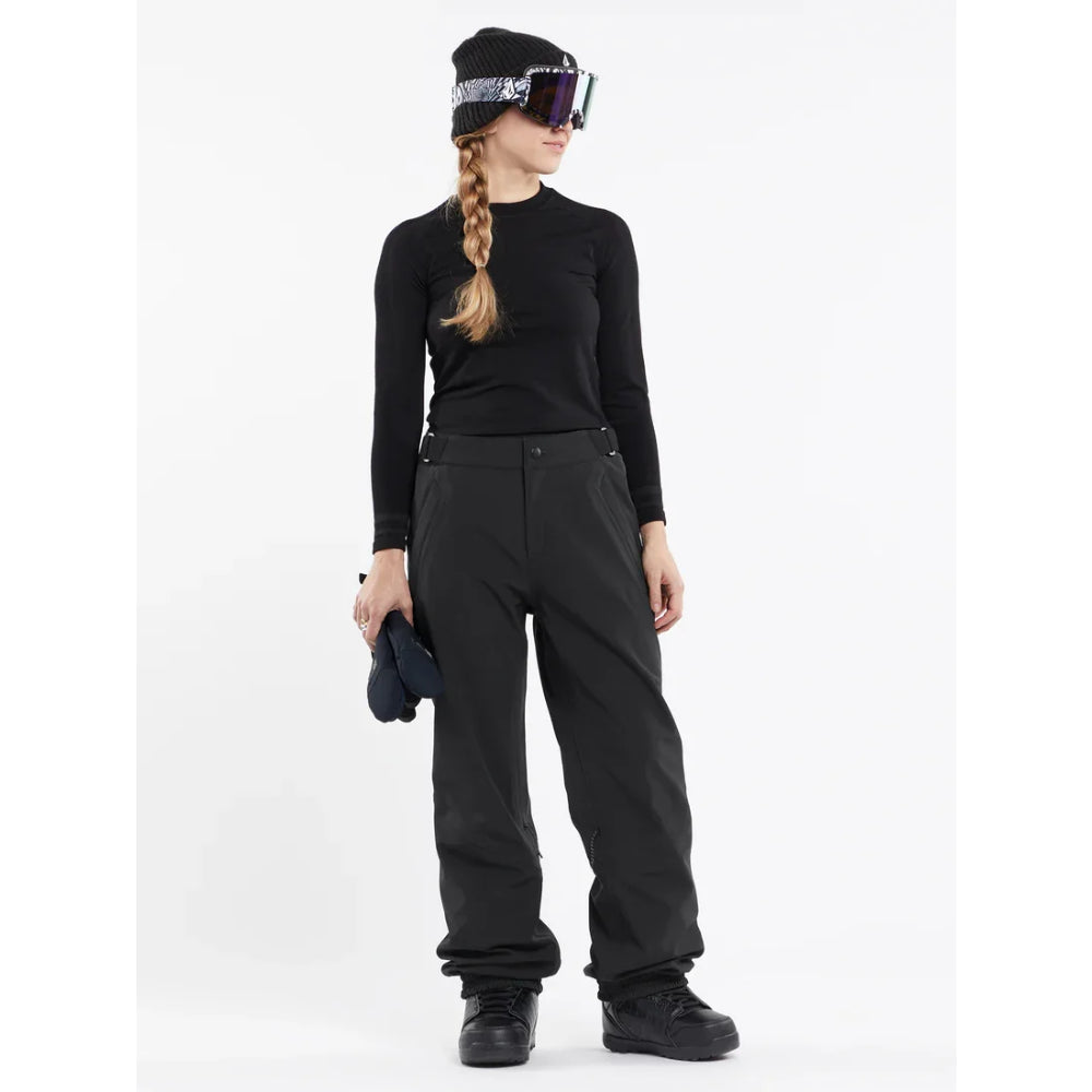 The Volcom Dust Up Bonded Women's Snow Pants 2023 in Black 1