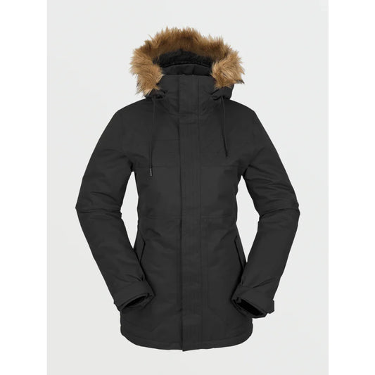 The Volcom Fawn Insulated Women's Jacket 2023 in Black 1
