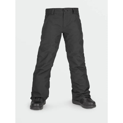 The Volcom Freakin Insulated Kid's Snow Chino Pants 2022 in Black 1