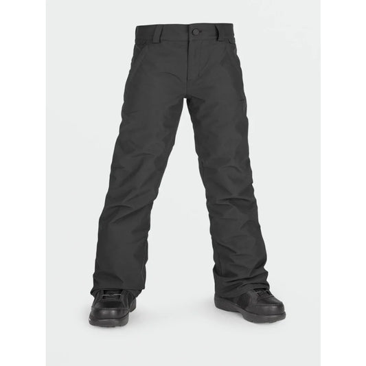 The Volcom Freakin Insulated Kid's Snow Chino Pants 2022 in Black 1
