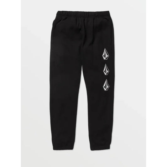 The Volcom Iconic Stone Fleece Pant 2022 in Black