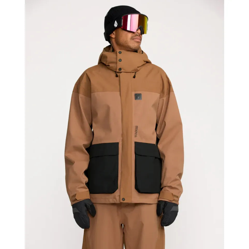 The Volcom Kleveland Men's Snow Jacket 2026 in Terra Brown