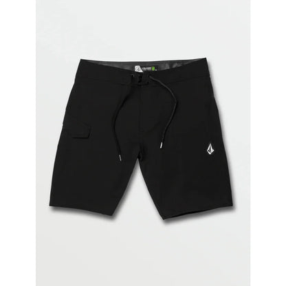 The Volcom Lido Solid Mod-Tech 20" Boardshorts 2022 in Black 1