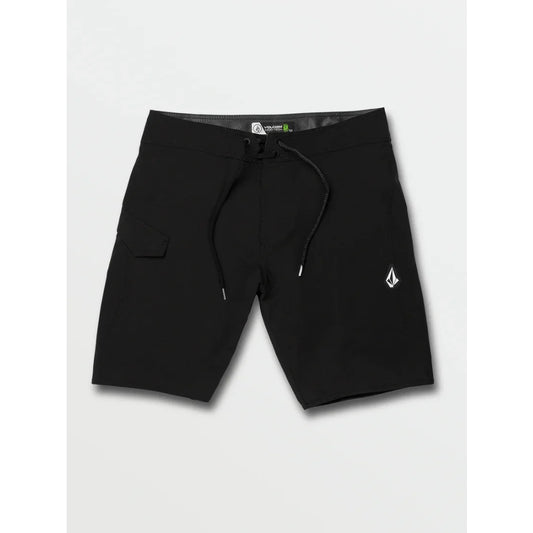 The Volcom Lido Solid Mod-Tech 20" Boardshorts 2022 in Black 1