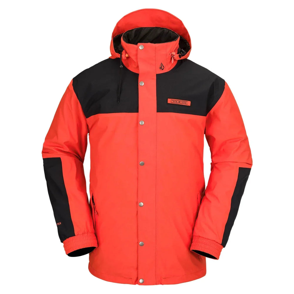 The Volcom Longo Men's Jacket 2023 in Orange Shock 1