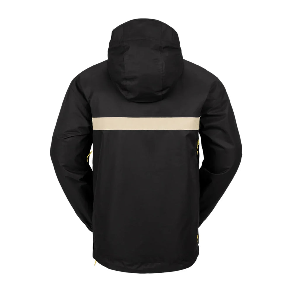 The Volcom Longo Pullover Men's Jacket 2024 in Black 2