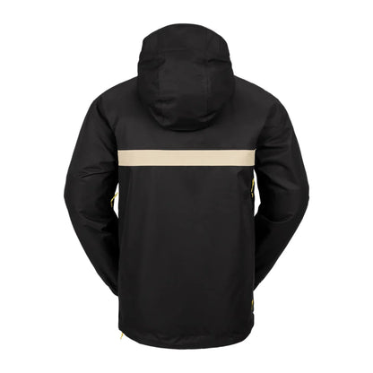 The Volcom Longo Pullover Men's Jacket 2024 in Black 2