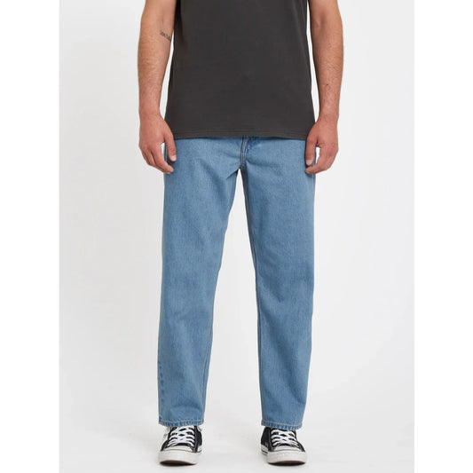The Volcom Modown Tapered Denim Jeans 2022 in Blue 1