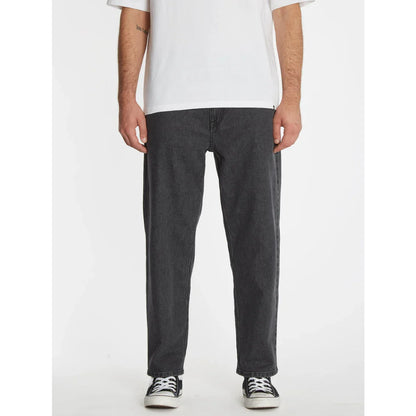 The Volcom Modown Tapered Denim Jeans 2023 in Stoney Black 1