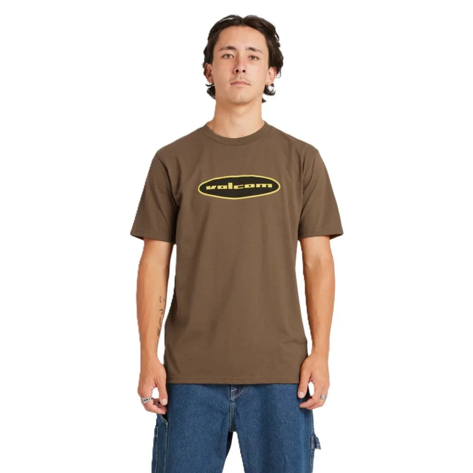 The Volcom Quone 2.0 Mens Short Sleeve T-Shirt in Dark Earth
