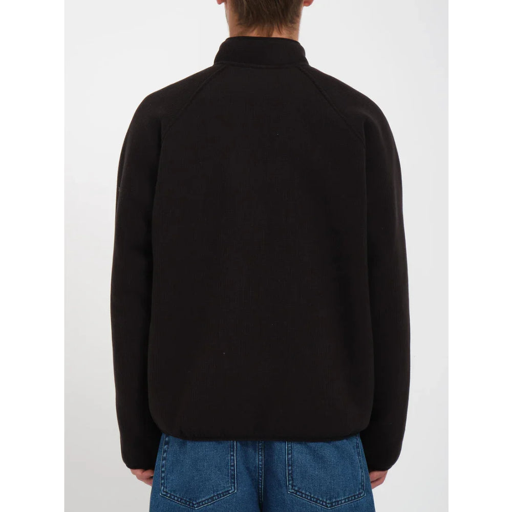 The Volcom Runtime Grid Zip Fleece 2024 in Black 2