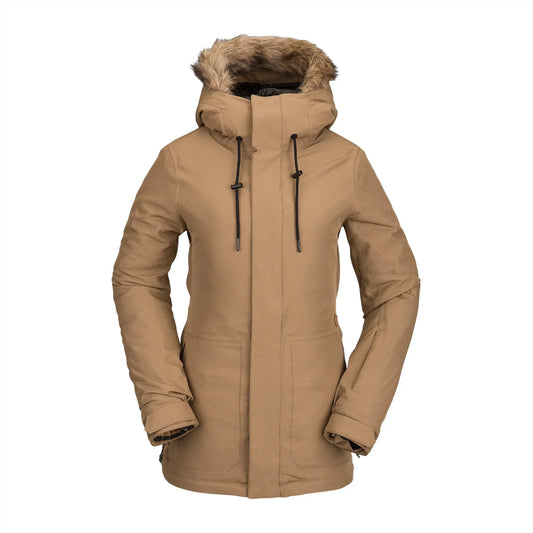 The Volcom Shadow Insulated Women's Jacket 2022 in Coffee 1