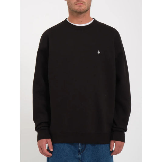 The Volcom Single Stone Crew Pullover 2024 in Black 1