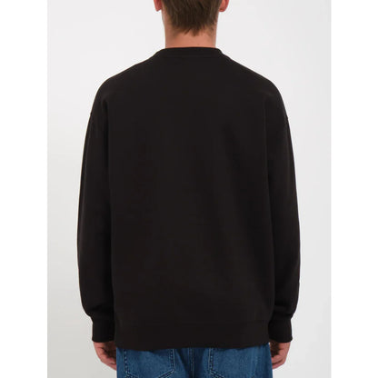 The Volcom Single Stone Crew Pullover 2024 in Black 2