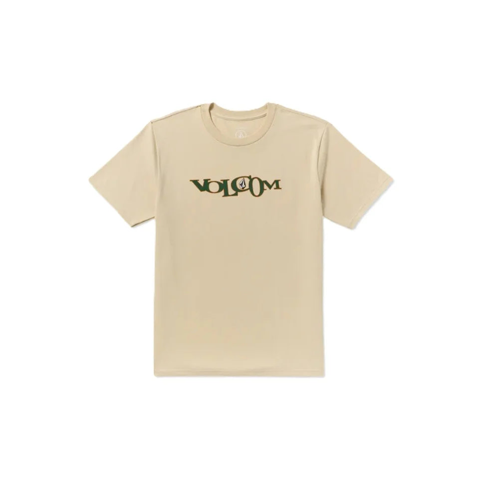 The Volcom Skidder Men's Short Sleeve T-Shirt in Light Beige