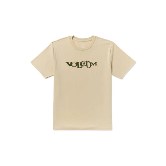 The Volcom Skidder Men's Short Sleeve T-Shirt in Light Beige