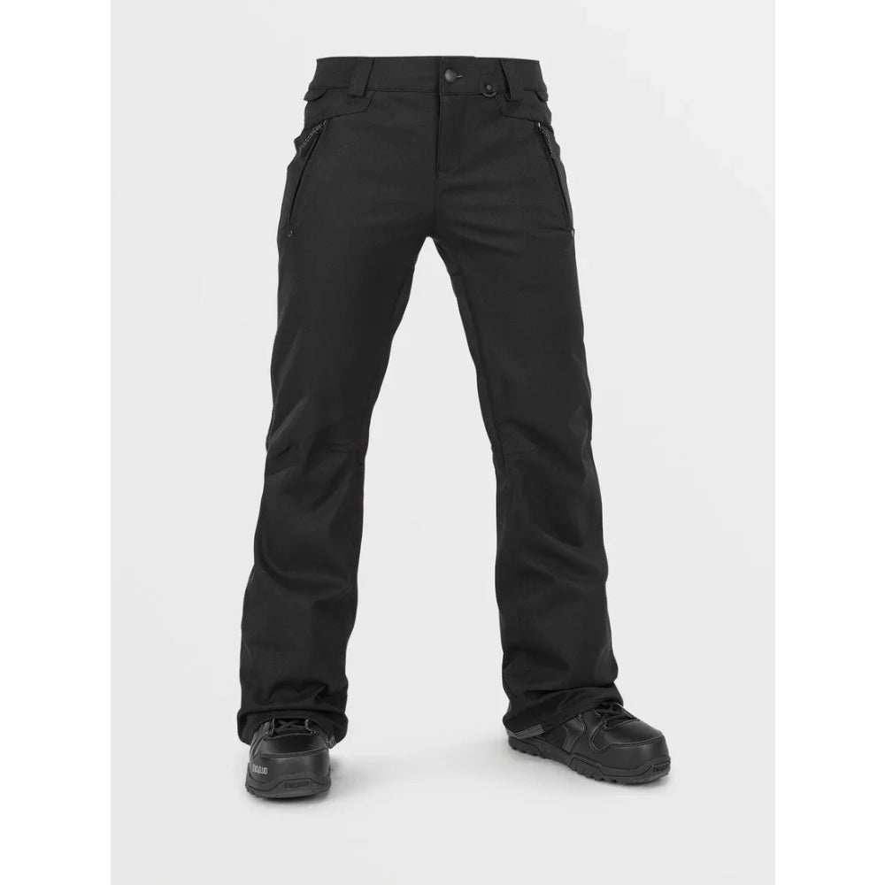 The Volcom Species Women's Stretch Snow Pants 2023 in Black 1